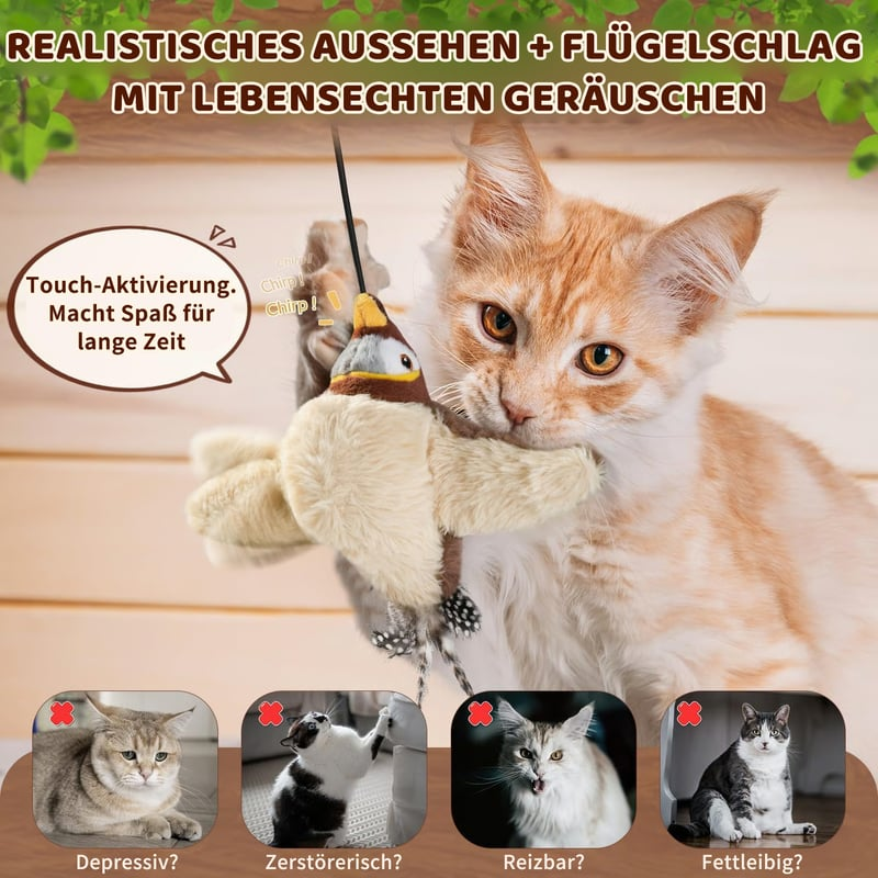 Katzenspielzeug „Flappendes Vogel“