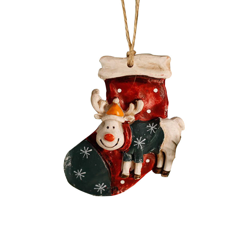 Anhänger „Weihnachtsstrumpf-Elch“