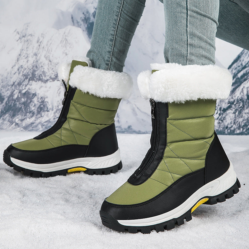 Warme Plüsch-Schneestiefel