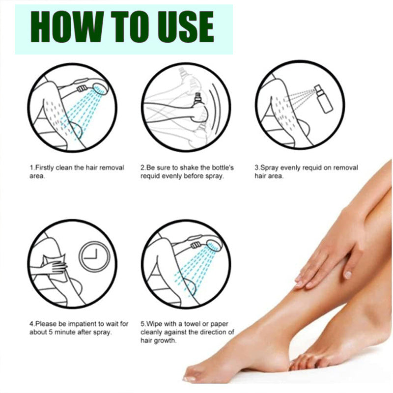 Sanftes Haarentfernungsspray