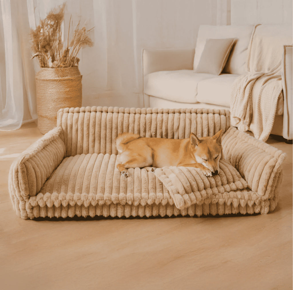 Großes Waschbares Flauschiges Hundebett – Snoozy Dream