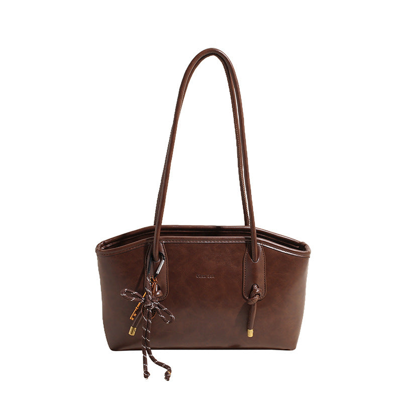 Einfarbige Hobo-Schultertasche