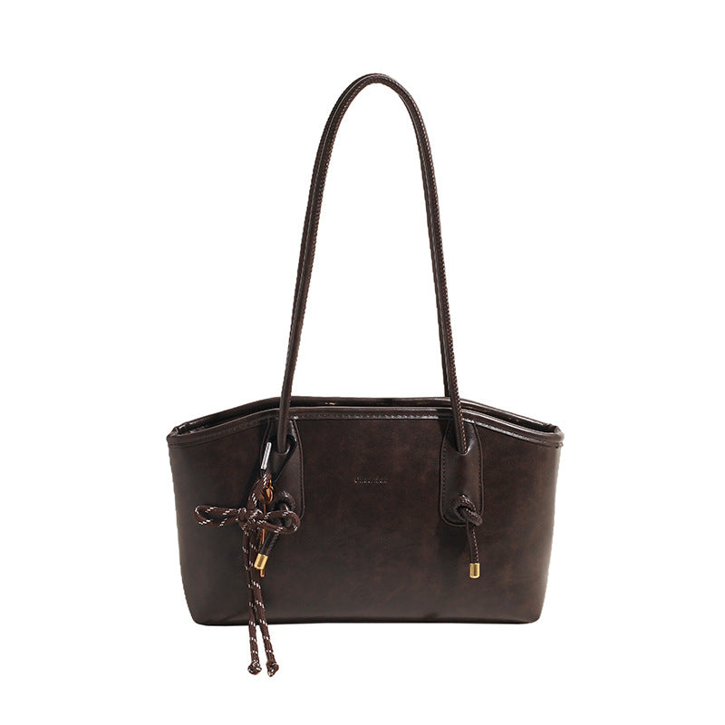 Einfarbige Hobo-Schultertasche