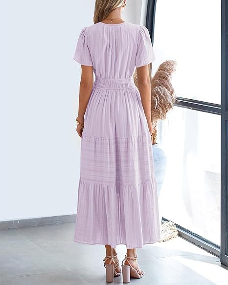 Leichtes V-Ausschnitt-Kleid