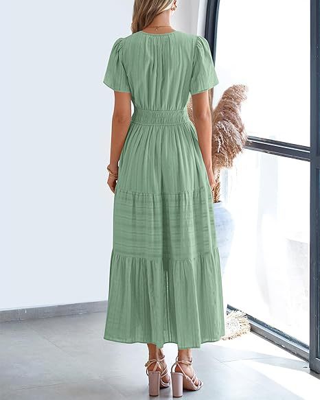 Leichtes V-Ausschnitt-Kleid