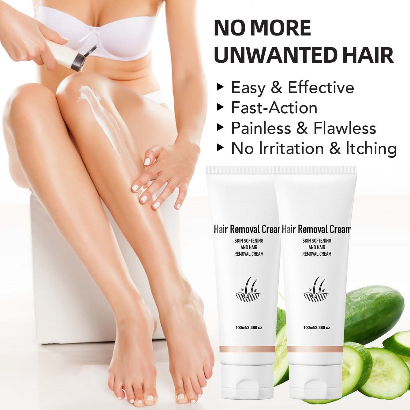 Haarentfernungscreme mit Gurkenduft