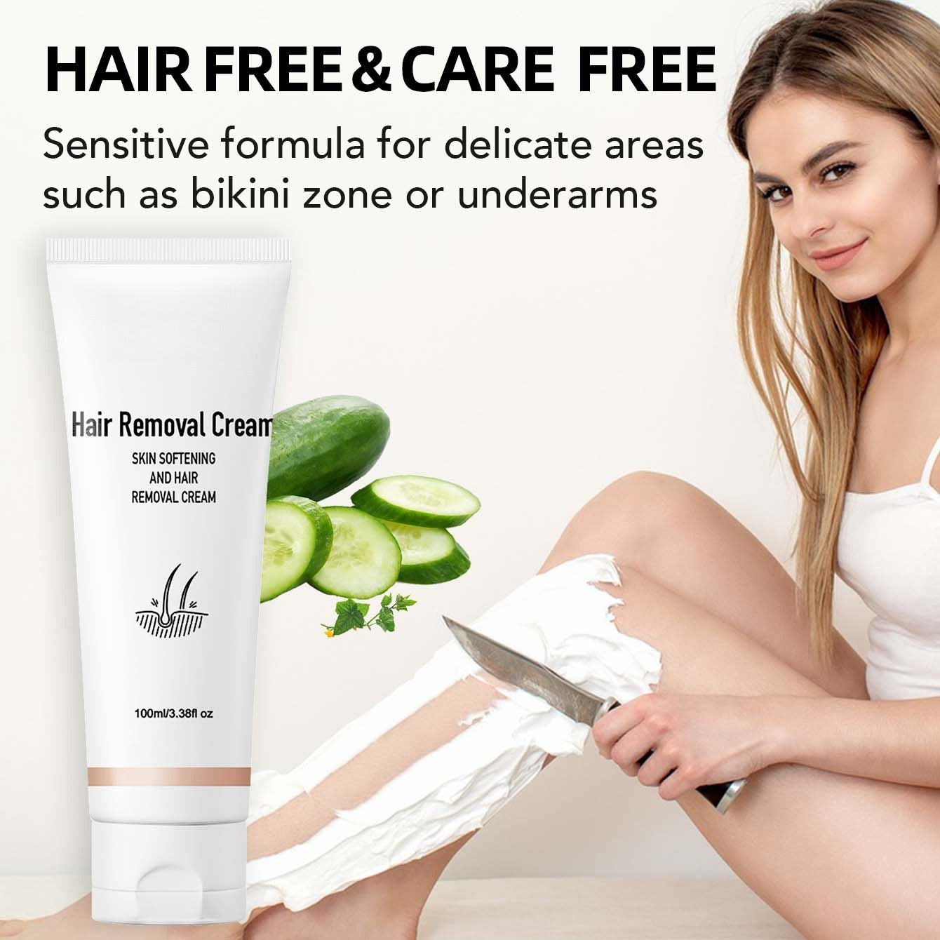 Haarentfernungscreme mit Gurkenduft