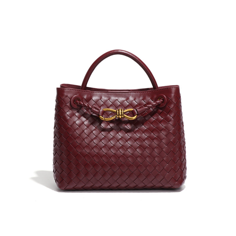 Gewebte Handtasche mit großem Fassungsvermögen