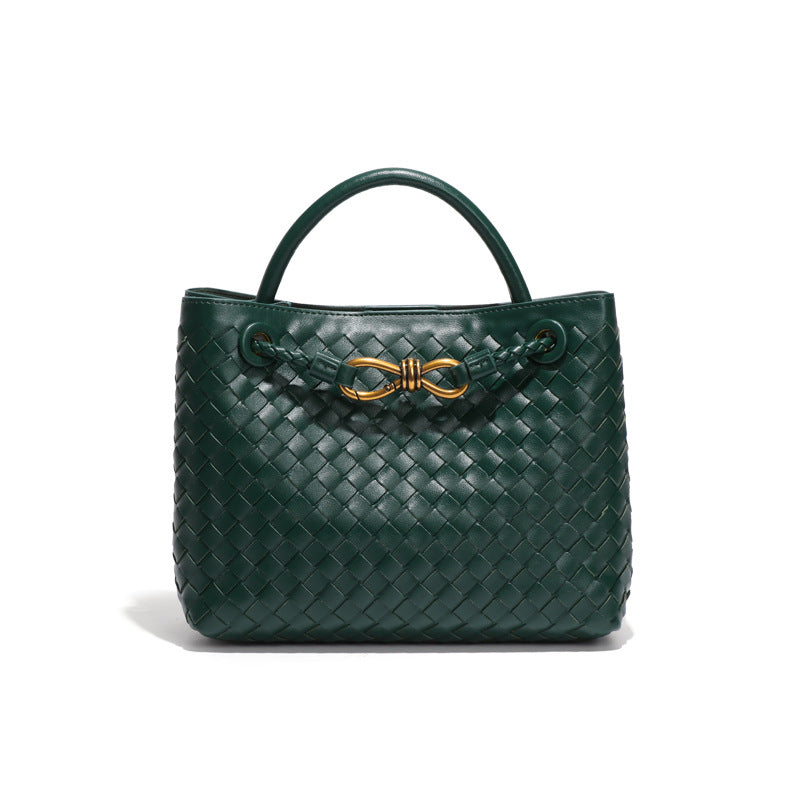 Gewebte Handtasche mit großem Fassungsvermögen