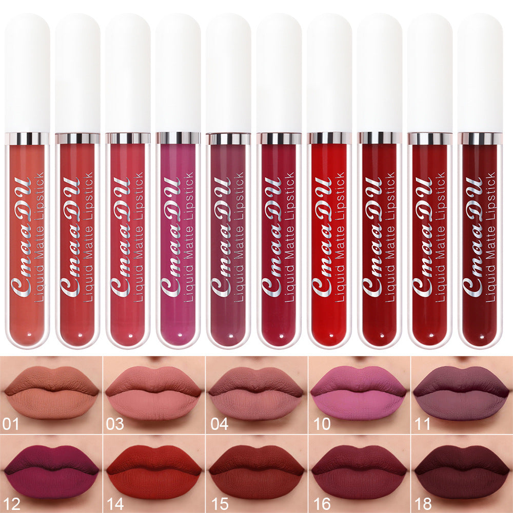 10er-Set Wasserfester Langanhaltender Lipgloss