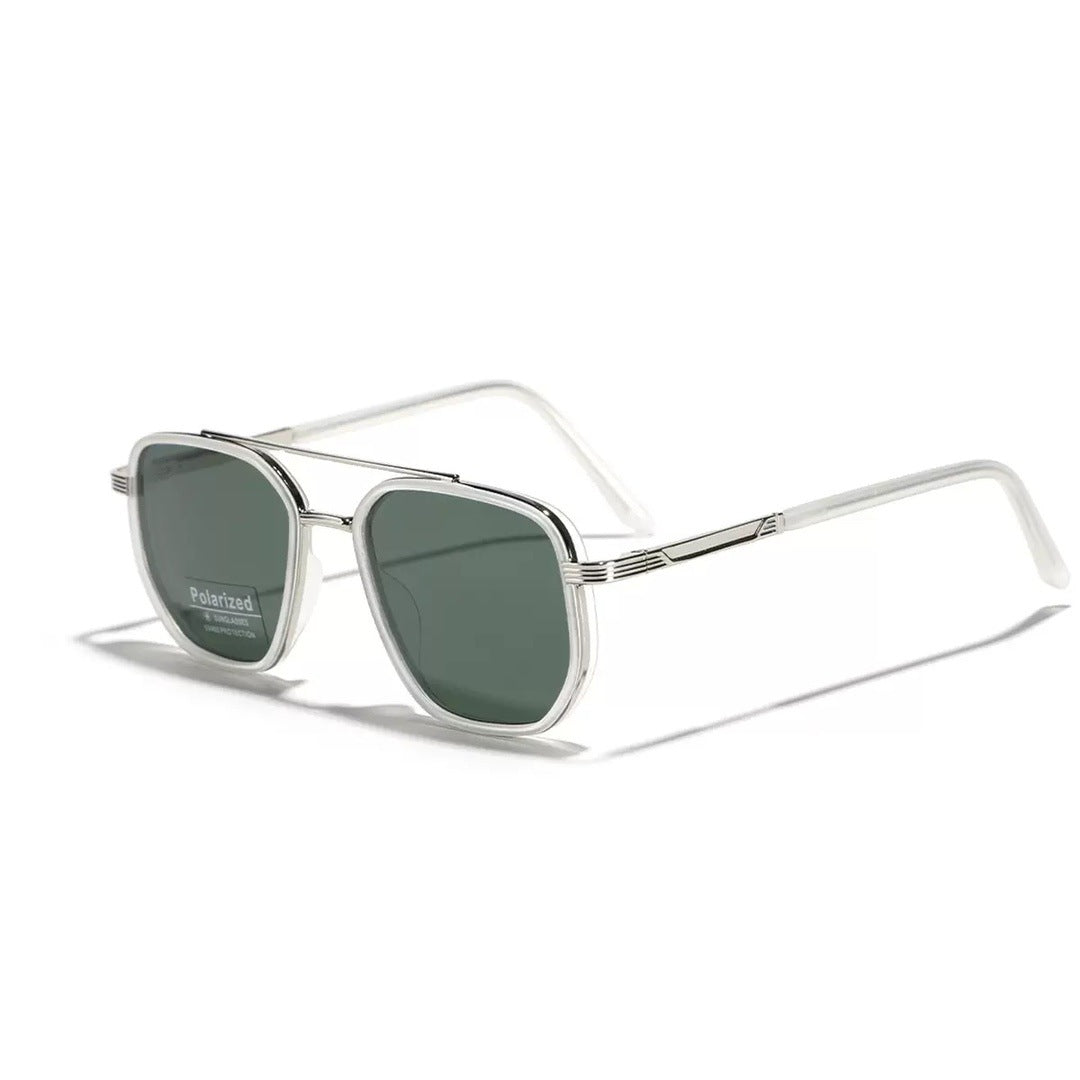 Sonnenbrille mit geometrischem Rahmen