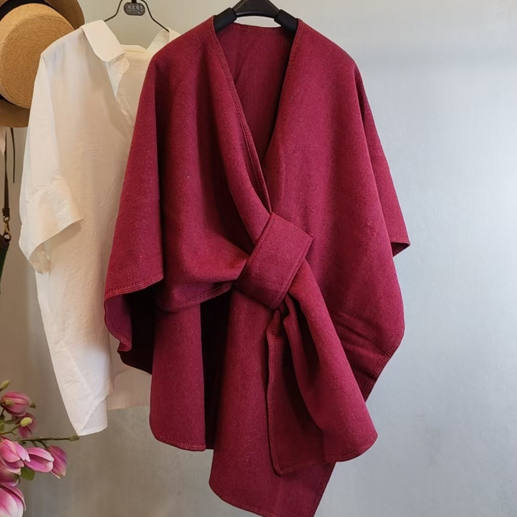 Langer Poncho Schal