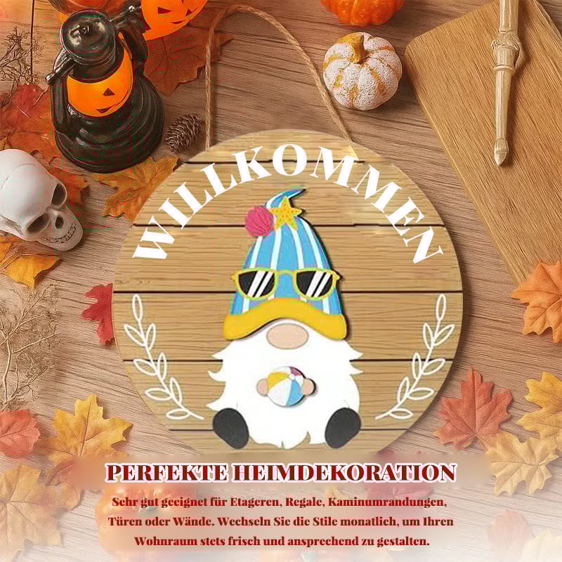 Austauschbares Holz-Willkommensschild