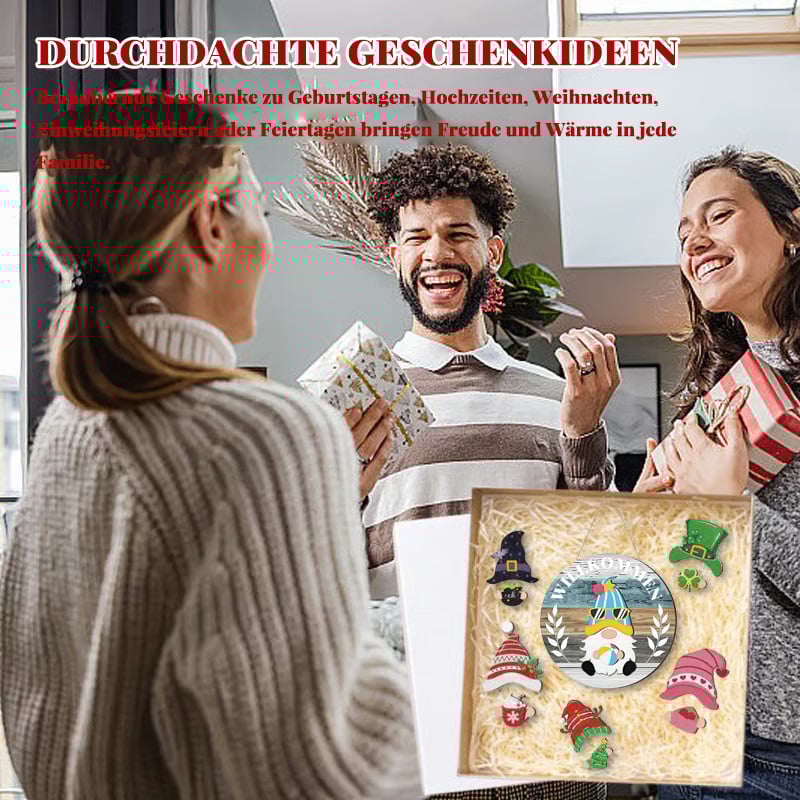 Austauschbares Holz-Willkommensschild