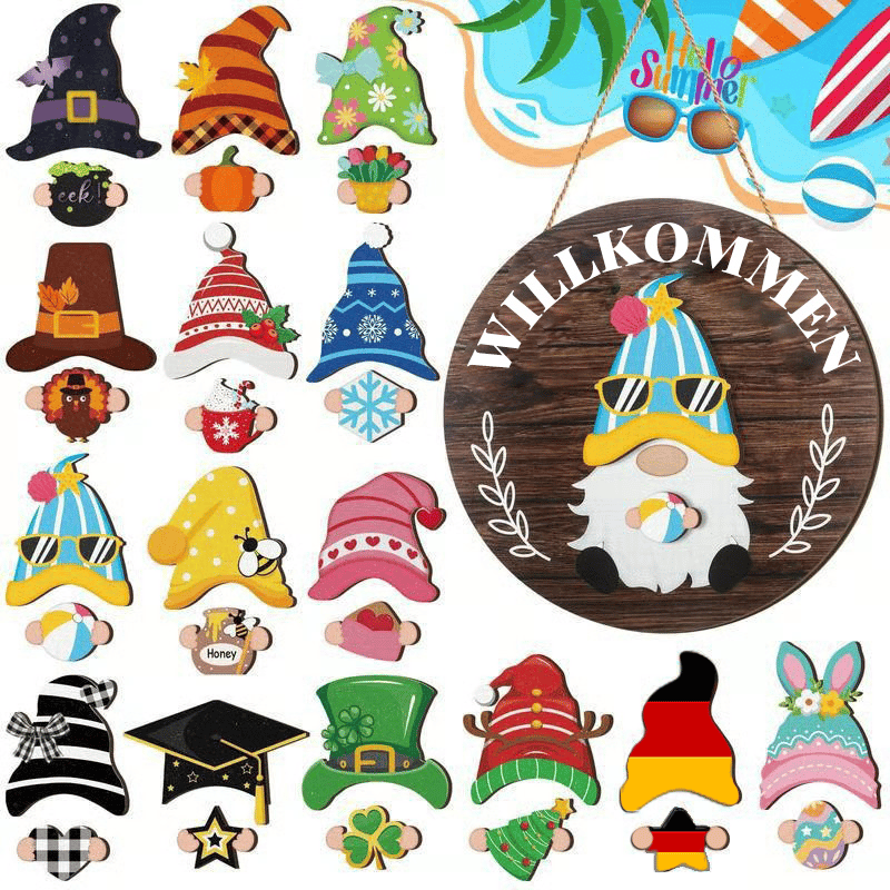 Austauschbares Holz-Willkommensschild