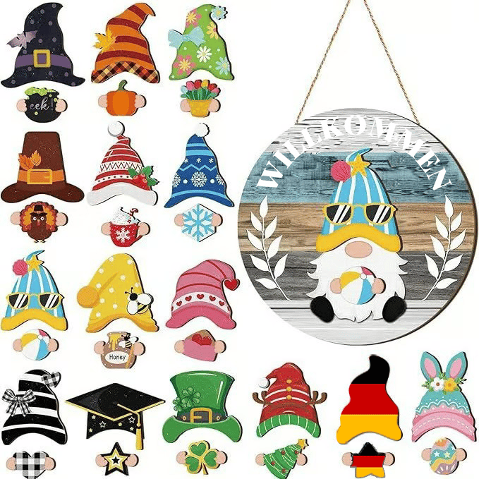 Austauschbares Holz-Willkommensschild