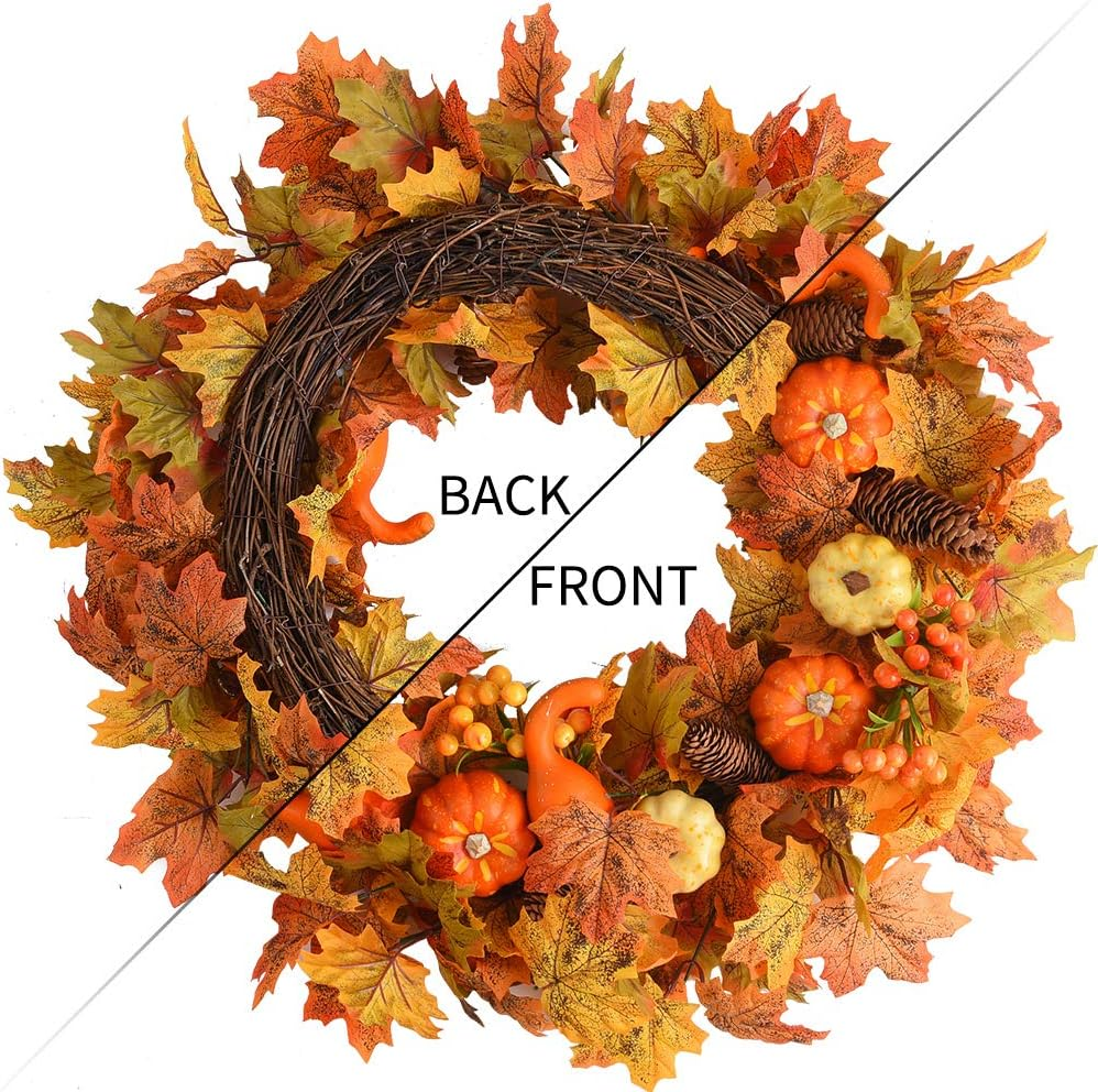 Deko-Kranz „Ahornblatt-Kürbis“