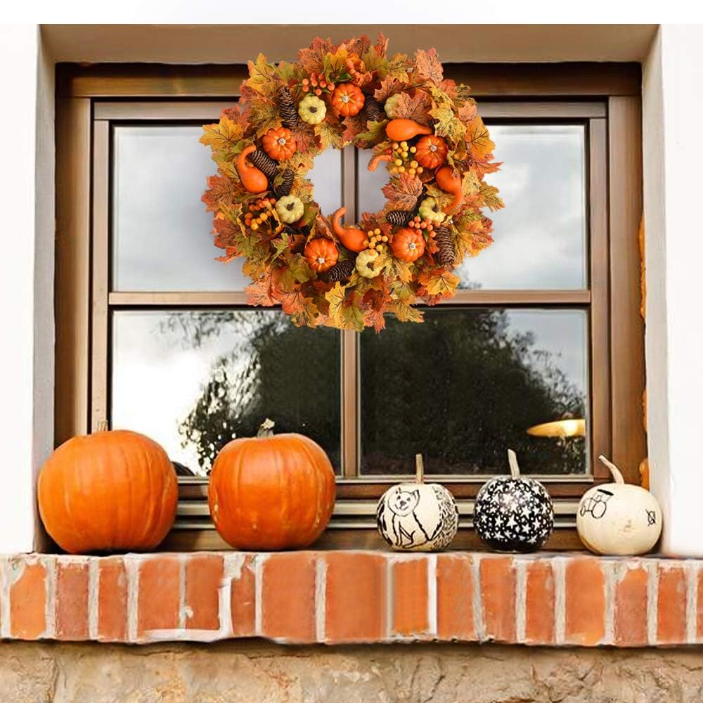 Deko-Kranz „Ahornblatt-Kürbis“