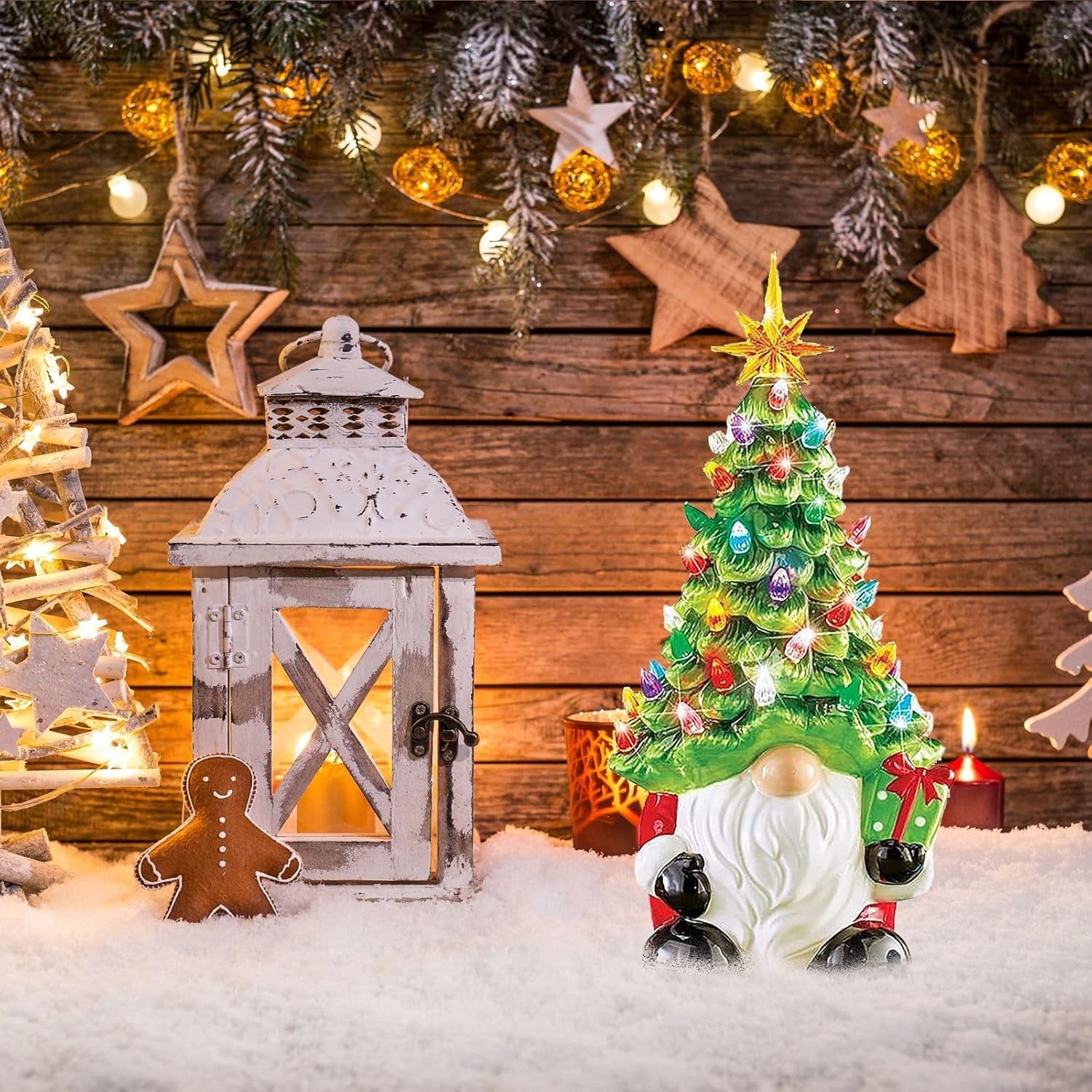 LED-Dekofigur „Tannenhut“ Santa