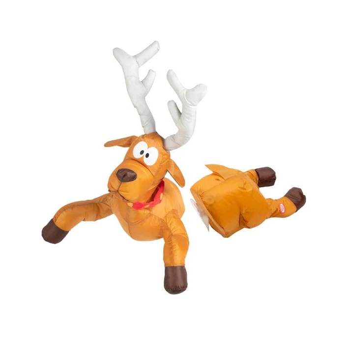 Fenster-Deko „Rentier & Weihnachtsmann“