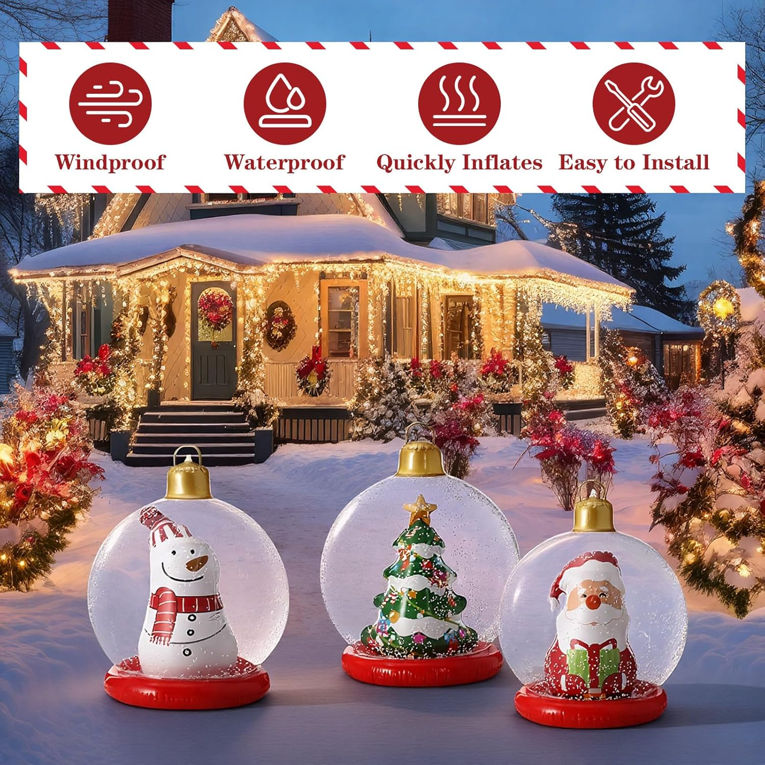 Aufblasbarer Weihnachtsball