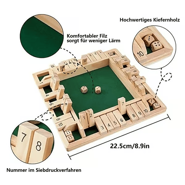 Holzwürfel-Brettspiel