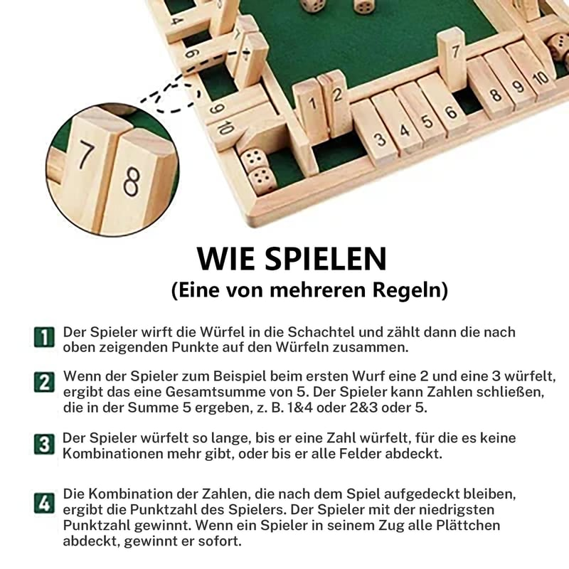Holzwürfel-Brettspiel