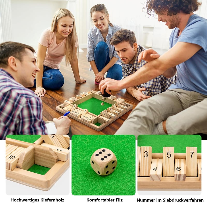 Holzwürfel-Brettspiel