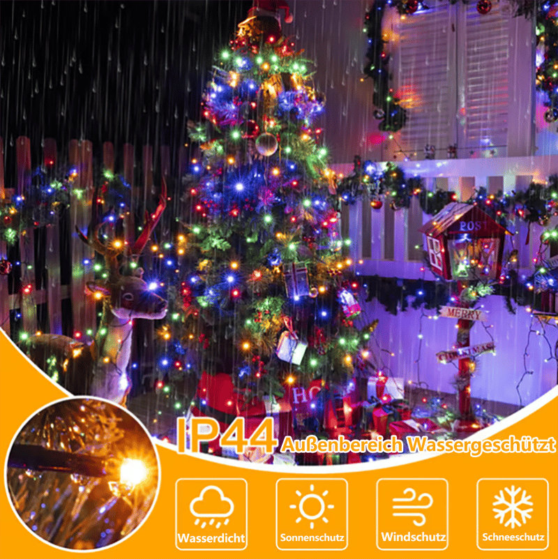 Weihnachtsbaum-Wasserfalllichter