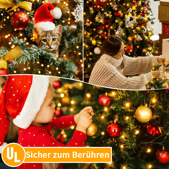 Weihnachtsbaum-Wasserfalllichter