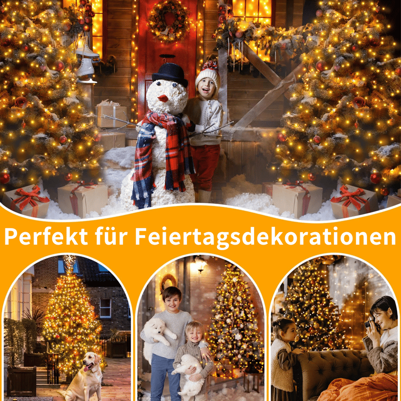 Weihnachtsbaum-Wasserfalllichter