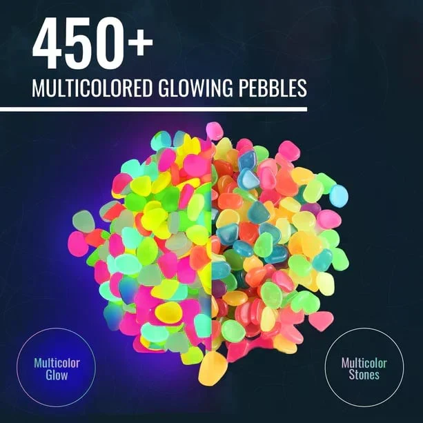 Im Dunkeln leuchtende Kieselsteine