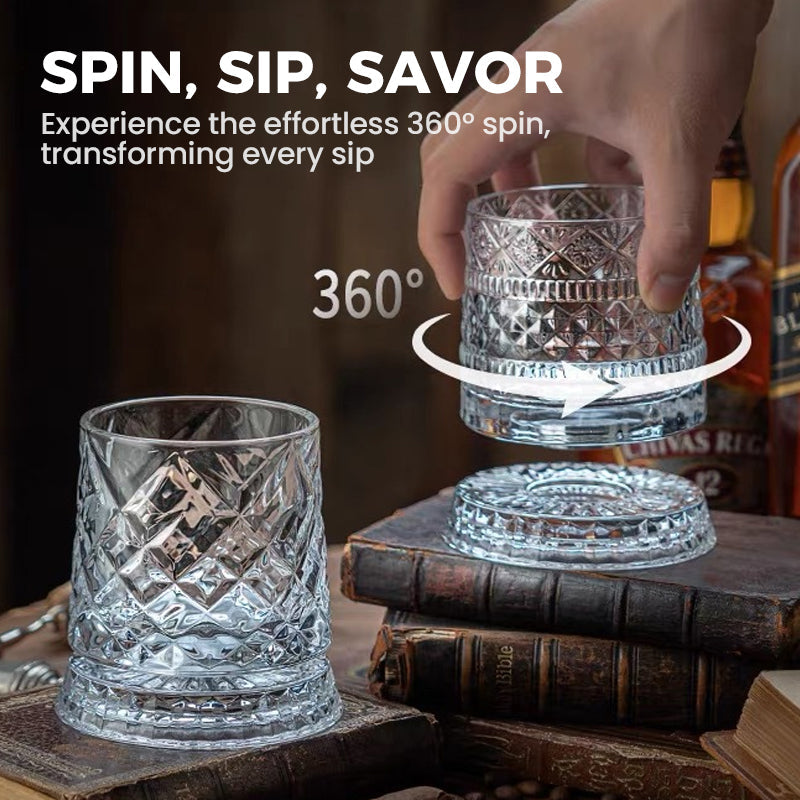 360° Rotatable Whisky Glass Mug