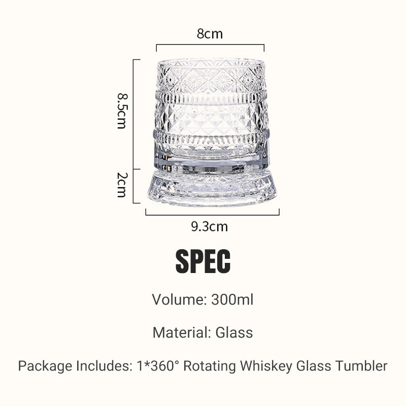 360° Rotatable Whisky Glass Mug