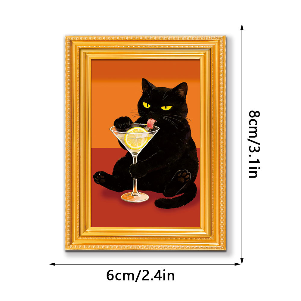 Handbemalte Katzen-Kühlschrankmagnete