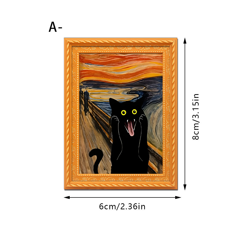 Handbemalte Katzen-Kühlschrankmagnete