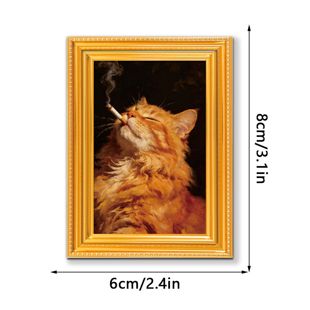 Handbemalte Katzen-Kühlschrankmagnete