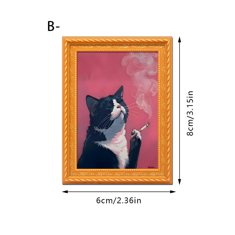 Handbemalte Katzen-Kühlschrankmagnete