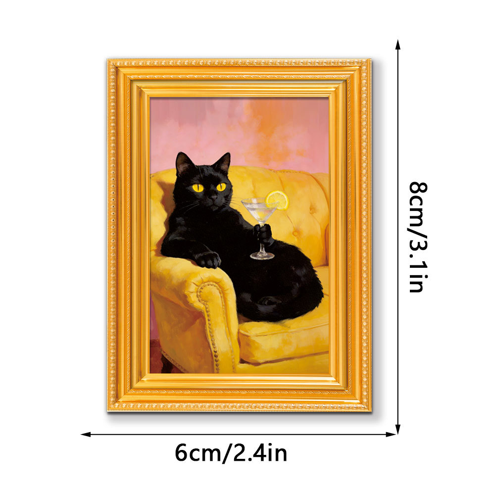 Handbemalte Katzen-Kühlschrankmagnete
