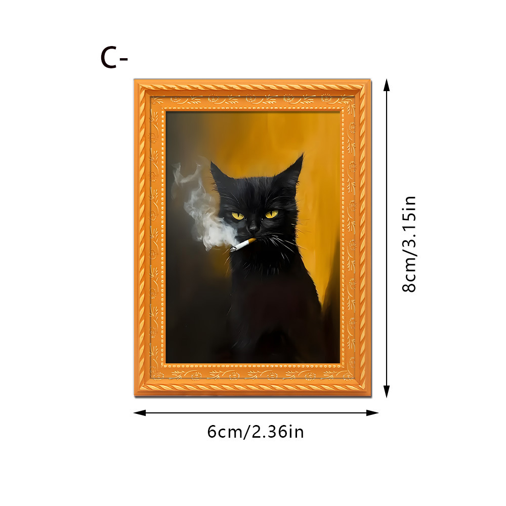 Handbemalte Katzen-Kühlschrankmagnete
