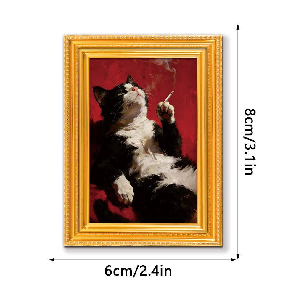 Handbemalte Katzen-Kühlschrankmagnete