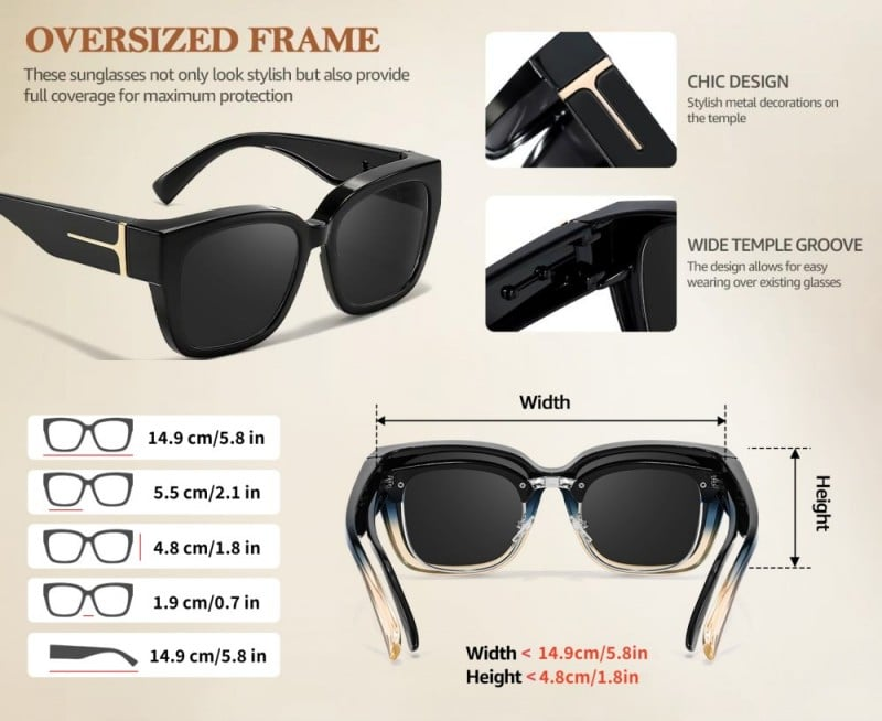 Polarisierte Damen-Sonnenbrille (UV400)