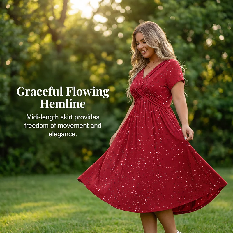 Elegantes, Funkelndes, Taillenbetontes Knotenkleid