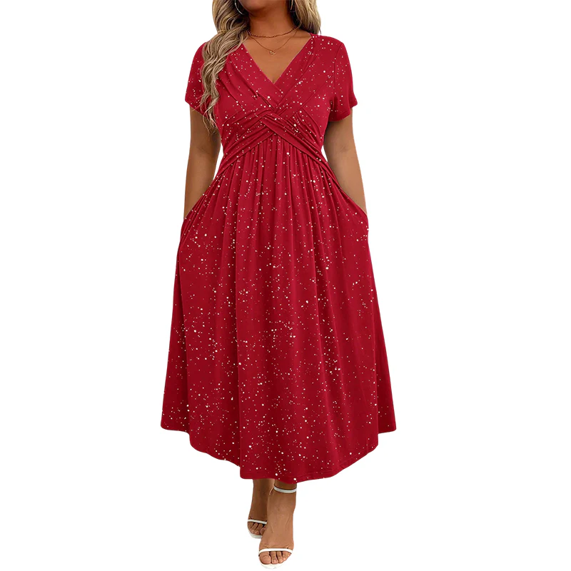 Elegantes, Funkelndes, Taillenbetontes Knotenkleid