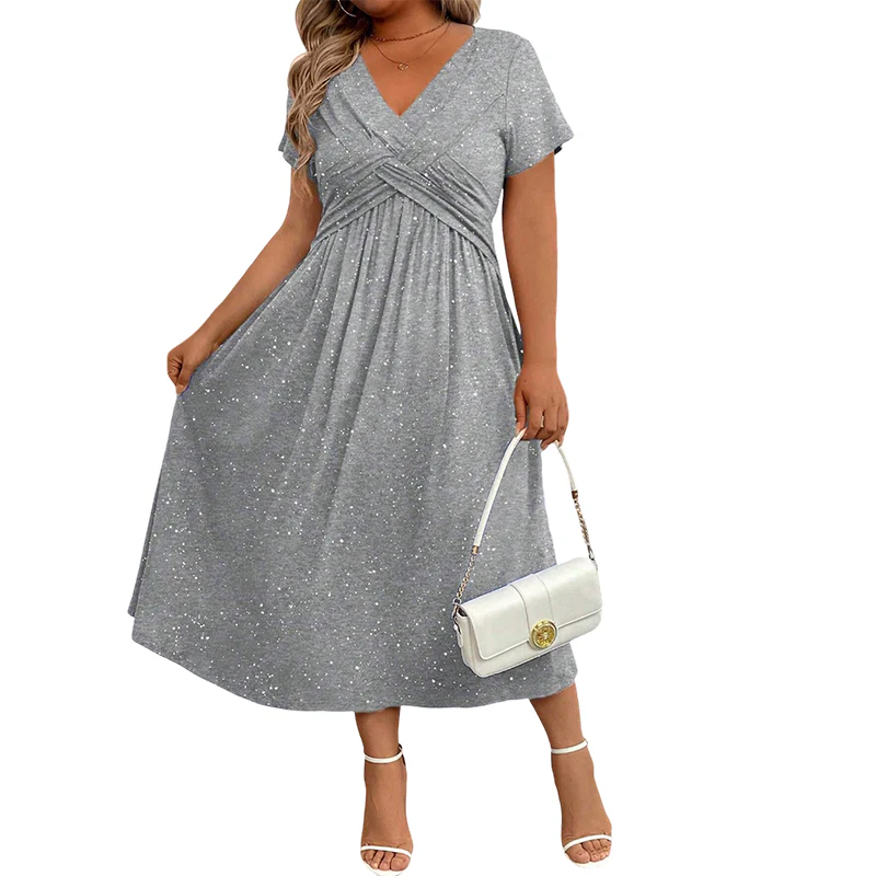 Elegantes, Funkelndes, Taillenbetontes Knotenkleid