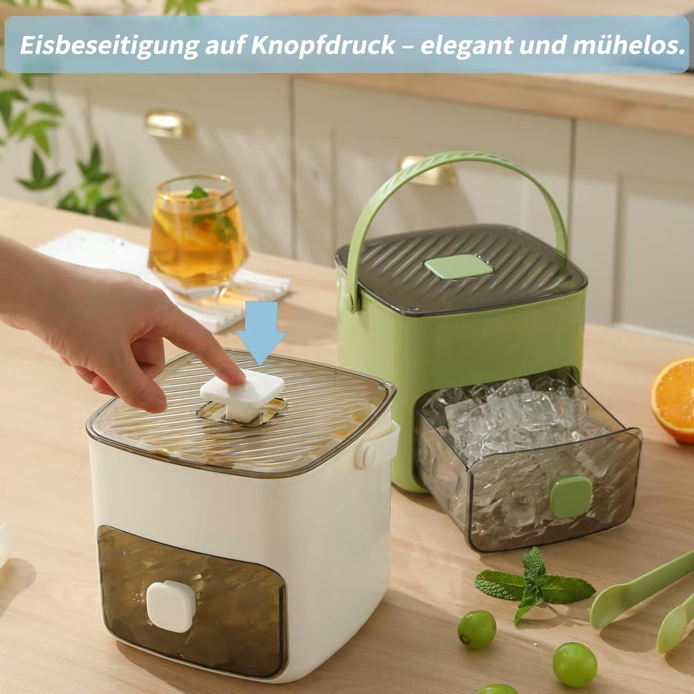 Eiswürfelform mit Deckel und Behälter