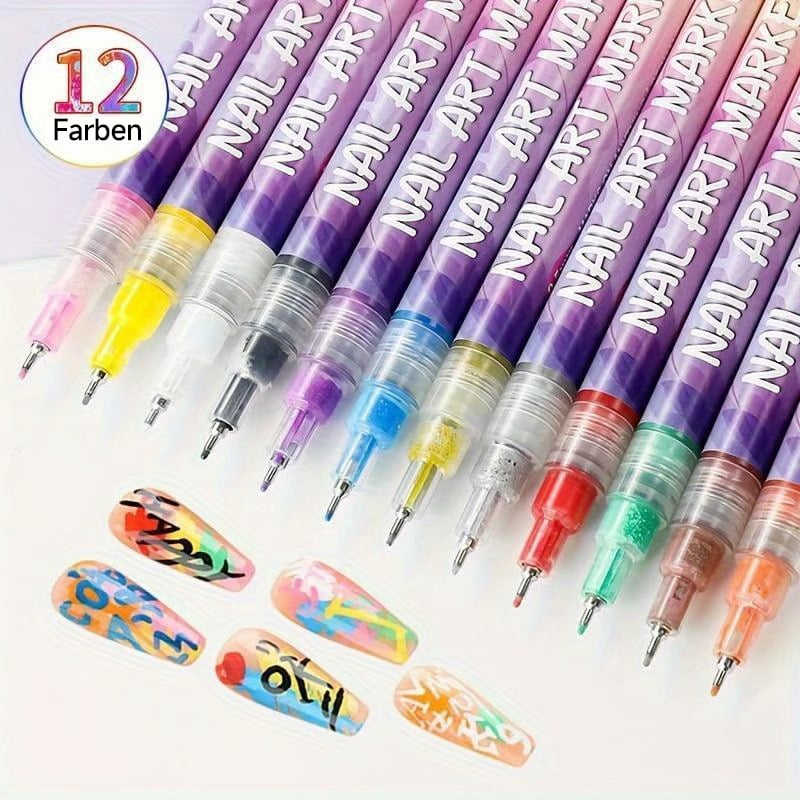 Nailart-Stiftset in 12 Farben