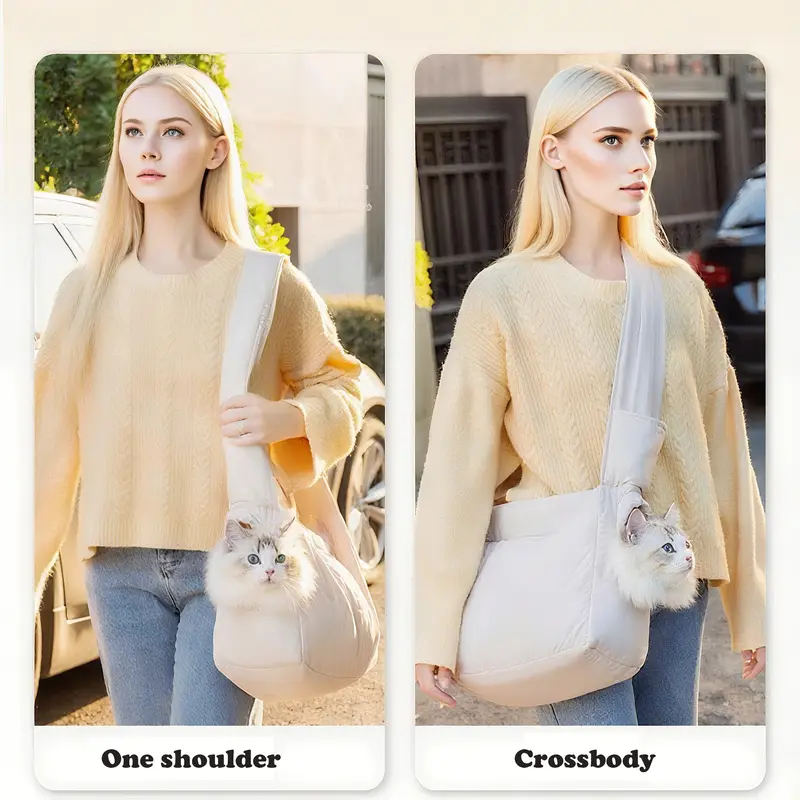 Hunde- & Katzentragetasche – leicht, geräumig und atmungsaktiv.