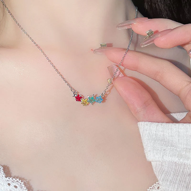 Summer Isle Regenbogensterne Halskette