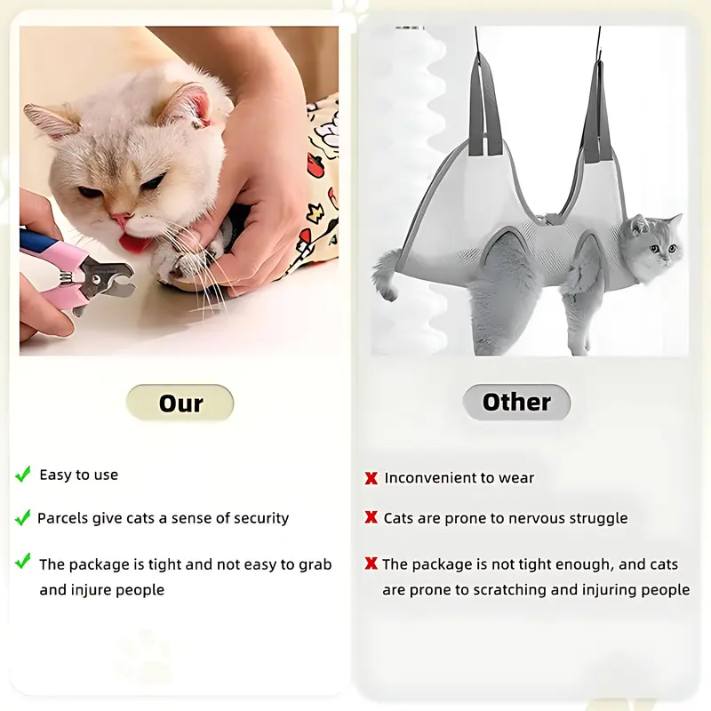 Wiederverwendbare Katzenpflege-Wickelbandage